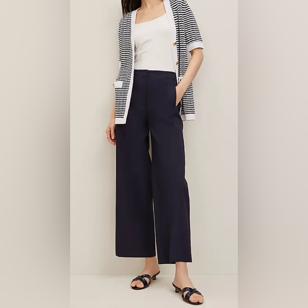 Ann Taylor Navy Grace Straight Leg in Night Sky